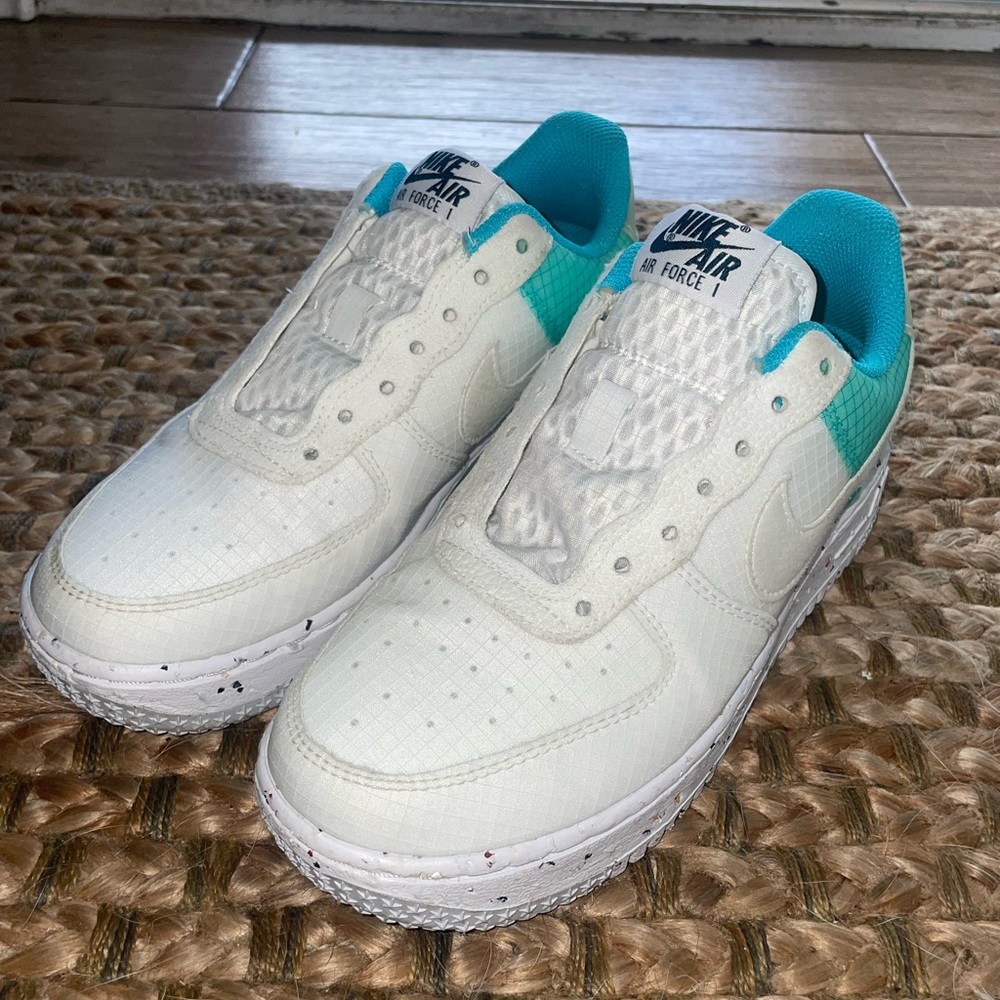 Nike blue and white air forces